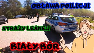 OBŁAWA POLICJI I STRAŻY LEŚNEJ BIAŁY BÓR 2024 EnduroOpa POSZEDŁ NA CZOŁÓWKE Z CROSSEM [upl. by Lilybel]