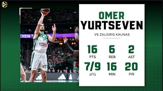 Zalgiris Kaunas  Panathinaikos 7782  Euroleague R11 Highlights Omer Yurtseven 16 Points 20 PIR [upl. by Haron]