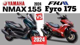 Yamaha NMAX vs FKM FYRO 175  Side by Side Comparison  Specs amp Price  2024 [upl. by Ahsiena]