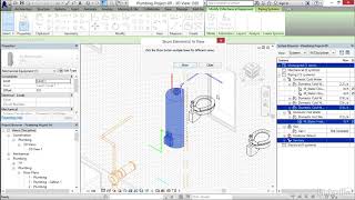 Revit Plumbing tutorials 05 09 Looking at the System Browser [upl. by Tonia]