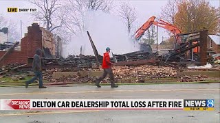 Delton car dealership total loss after fire [upl. by Nnyluqcaj]