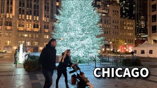 Chicago Christmas Walk 🎄✨ Downtown on Wednesday  November 20 2024  4k 60fps Video [upl. by Leith]