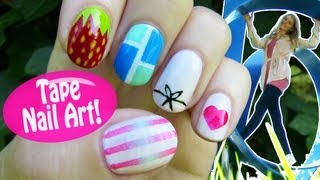 Tape Nail Art 5 Nail Art Designs amp Ideas Using a Scotch Tape [upl. by Frye]