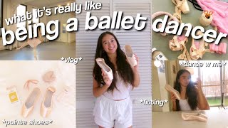 first pointe shoe fitting vlog 🩰🎀 sewing my pointe shoes dancewear shopping  life of a dancer [upl. by Willard]