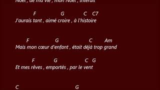 Johnny Hallyday Noël interdit  Karaoké d accords pour accompagner la chanson a la guitare [upl. by Gensler]