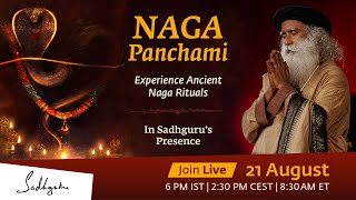 Naga Panchami LIVE  Experience Ancient Naga Rituals In Sadhguru’s Presence  21 Aug  600 PM IST [upl. by Hanser736]