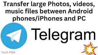 How to transfer pictures videos and documents from androidiPhone to Windows pc using Telegram [upl. by Aiyram]