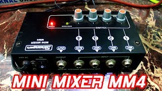 MINI MIXER MM4  BEST MINI MIXER FOR RECORDING STDUIO 4 CHANNEL MIXER [upl. by Connelley438]