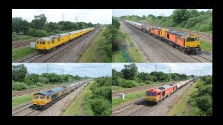 Trains At North Staffs Jct feat 20s 59 60 66s 67 and 73 1st June 2017 [upl. by Garin]