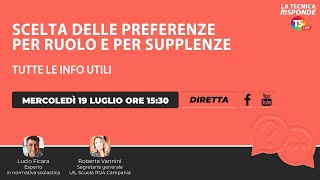 Scelta delle preferenze per ruolo e per supplenze tutte le info utili [upl. by Erhard52]