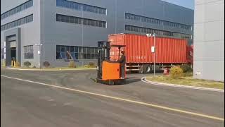 15002500kg reach forklift with stand type warehousing reachforklift forklift [upl. by Delahk614]