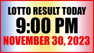 Lotto Result Today 9pm Draw November 30 2023 Swertres Ez2 Pcso [upl. by Elyl]