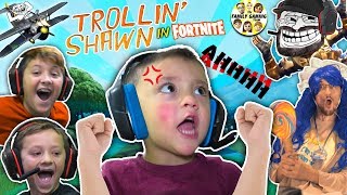 3 YEAR OLD SHAWN MASTER of FORTNITE FGTEEV Trollin  haha Big Baby [upl. by Nedah]