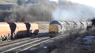 Quadruple DRS 37s depart Peak Forest in style [upl. by Aser494]