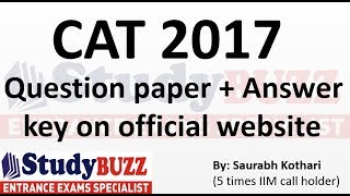 Breaking news CAT question paper and answer key released [upl. by Harhay333]