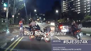 2Oct2024 Simei Rd SJE3574X Toyota Altis stopped for red light on the left amp get rear ended [upl. by Aniahs]