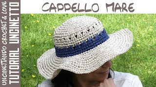 Tutorial Cappello Mare ad Uncinetto sub English Español [upl. by York435]