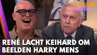 René lacht keihard om beelden Harry Mens Hij was het even kwijt  VANDAAG INSIDE [upl. by Darrin]