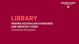 Finding Australian Standards and Industry Codes  TechStreet Enterprise [upl. by Ahaelam]