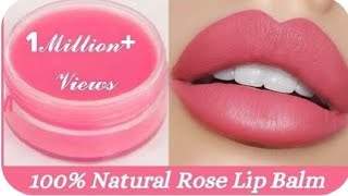 quotRose petals lip balmquot Only 2 ingredients to get pinkish lips [upl. by Vlada401]