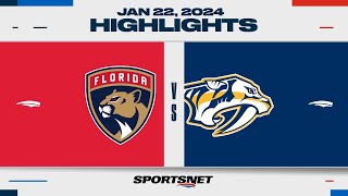 NHL Highlights  Panthers vs Predators  January 22 2024 [upl. by Noni222]