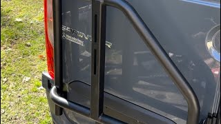 Sprinter Van Aluminess spare tire carrier install  DIY👍 [upl. by Nilyaj]