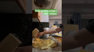 Potato wedges with chizcomment subscribe asmrfollowforfollow [upl. by Adlih]