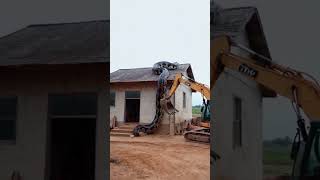 Backhoe driver wants to get rid of it without hurting it youtubeshorts [upl. by Irollam]