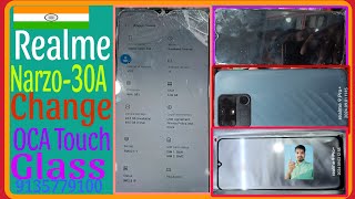 realme narzo 30a touch glass change [upl. by Braasch389]