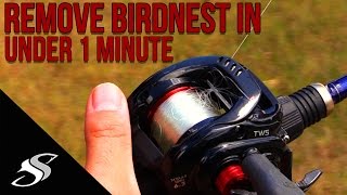 Baitcaster How to Remove a BacklashBirdnest in Under 1 Minute [upl. by Lahcim]