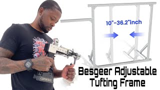 Tufting Frame Adjustable Review with Tugs Rugs Besgeer [upl. by Octave480]