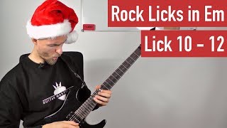 EGitarre lernen  Rock Licks in EMoll Teil 4  Lick 10  12 [upl. by Ahsieit]