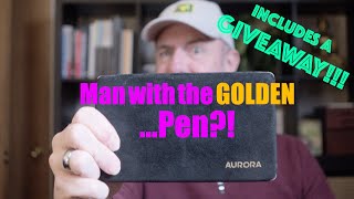 Aurora 88 GOLD Fountain Pen Unboxing amp Pen GIVEAWAY [upl. by Yasdnyl]