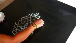 Drawing a simple neli kolam  sikku kolam  Creative rangoli designs [upl. by Dayna]