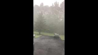 Heavy rain hailstones in Ahoskie North Carolina [upl. by Higgs641]