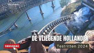 Efteling Testritten de Vliegende Hollander na onderhoud 2024 Eftelupdates [upl. by Yerg]