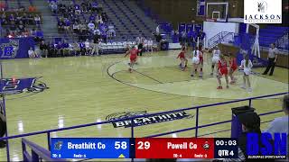 High School Girls Basketball  Breathitt County Lady Cats vs Powell County Lady Pirates  12923 [upl. by Ajnek]