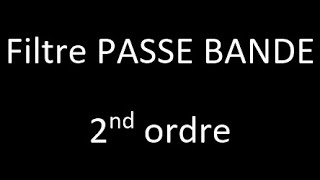 Diagramme de Bode Filtre PASSE BANDE du second ordre [upl. by Eedahs]