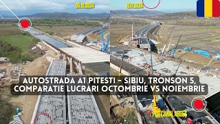 Autostrada A1 Pitesti  Sibiu Lot 5 Merisani  Curtea de Arges  Octombrie vs Noiembrie  Webuild [upl. by Hickie]