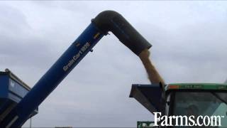 Brandt 1020 XR Grain Cart and 2610 Grain Bag Loader Demonstration [upl. by Brote]