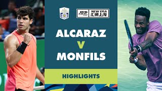 Carlos Alcaraz vs Gael Monfils Highlights  Rolex Shanghai Masters 2024 [upl. by Haral]