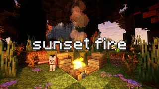 relaxing cozy campfire minecraft music amp fire [upl. by Ruzich]