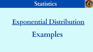 27 Exponential distribution in statistics statistics probabilitydistribution [upl. by Atinehs]