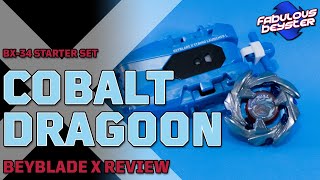 BX34 COBALT DRAGOON  BEYBLADE X REVIEW  Fabulous Beyster [upl. by Onailimixam]