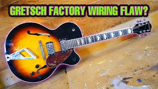 Gretsch Streamliner with factory wiring design flaw [upl. by Yacov10]