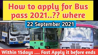 Bmtc bus pass 2021  Update  how to apply where when is the last date   ksrtc bus pass news [upl. by Nerek]