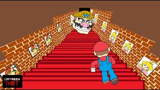 The Wario Apparition the Endless Stairs with Mario and Sponge Bob Animation [upl. by Klatt]