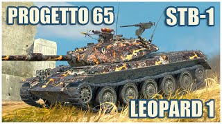 STB1 Progetto 65 amp Leopard 1 • WoT Blitz Gameplay [upl. by Arait]