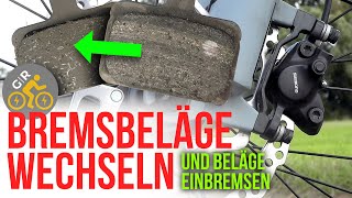 Shimano Bremsbeläge wechseln und Beläge einbremsen [upl. by Nnaes34]