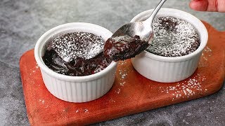 3 Ingredients Choco Lava Cake In 10 Mins  Eggless amp Without Oven  Yummy [upl. by Ahsaetan210]